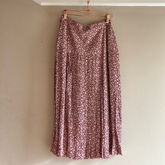 Floral midi pleated skirt Vintage Unbranded Size 10 - Picture 6 of 6